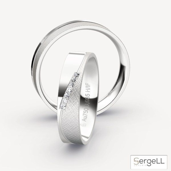 Anillos con diamantes para mujer pulido y textura personalizado por SergeLL - Imagen 3