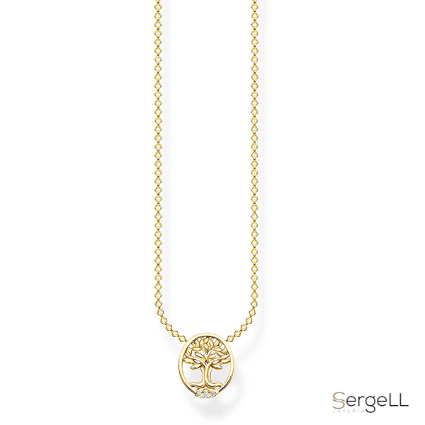Colgante Arbol de la Vida dorado con circonitas Thomas Sabo