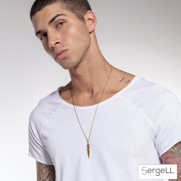 Colgante hombre de plata con baño de oro ornamentos Thomas Sabo - Imagen 3