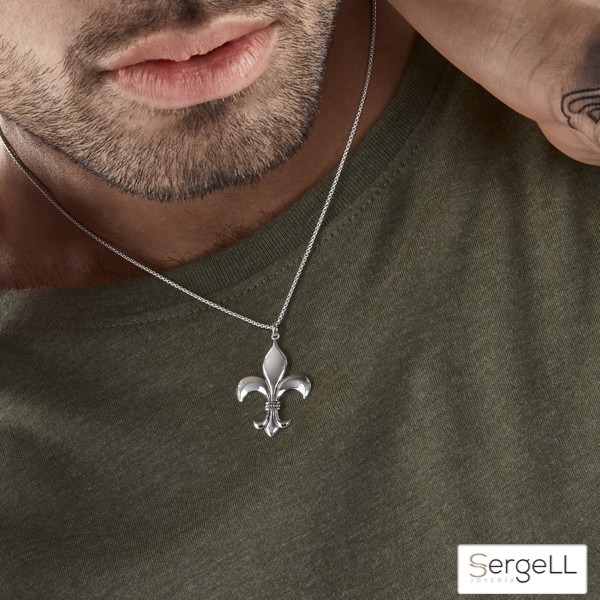 Colgante hombre de plata con cadena Flor de Lis Thomas Sabo - Imagen 2