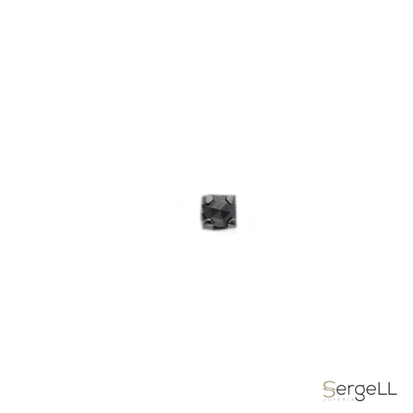 Pendiente negro hombre con oro y diamante negro 0.160 ct Irkón