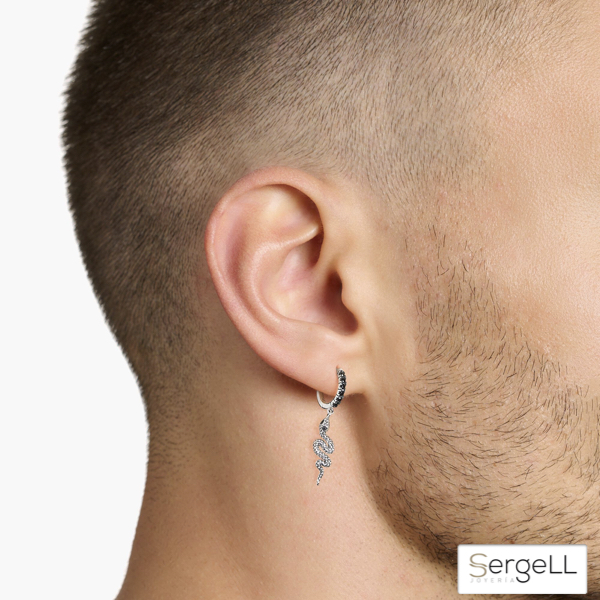 Pendientes hombre serpiente y espada plata Thomas Sabo - Imagen 2