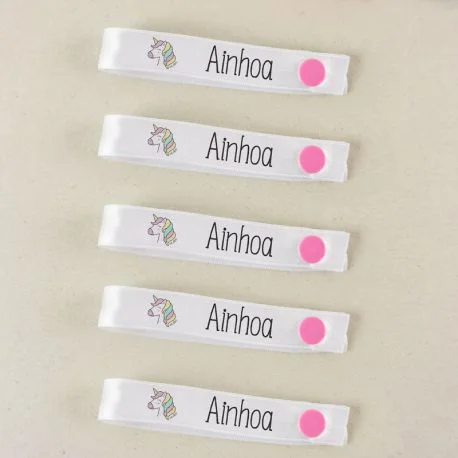 Pack 5 cintas para colgar ropa personalizadas Unicornio - Imagen 2